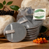 Gray cosmetic containers with &